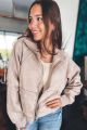 Zip Up Sweatshirt Mocha