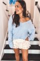 V-Neck Sweater Blue