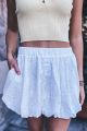 Eyelet Bubble Skirt White