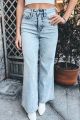 HW Tummy Control Retro Wide Leg Jean Light