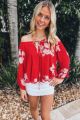 Floral Blouse Red