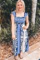 Print Maxi Dress Blue