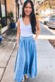 Chambray Maxi Skirt