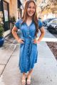 Chambray Midi Dress