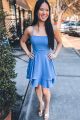 Lace Up Dress Blue